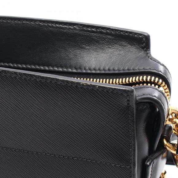 Prada SAFFIANO SOFT C Shoulder Bag in Saffiano Leather, Women's, Black, 1BH104 - Picture 6 of 7